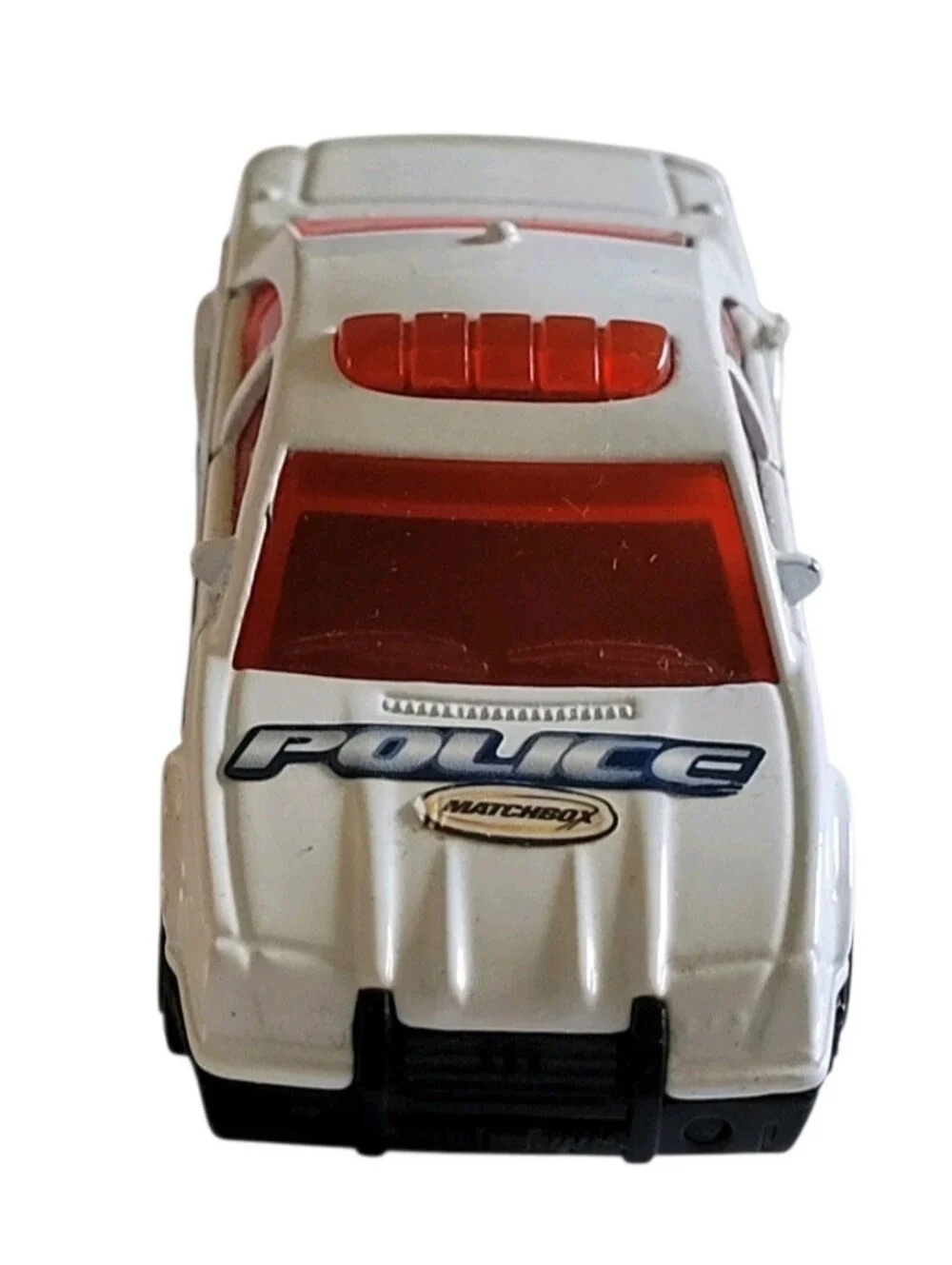 2004 Matchbox Burger King Promo #2 Police Car White W/Red Tint Die-Cast 1:64 Toy